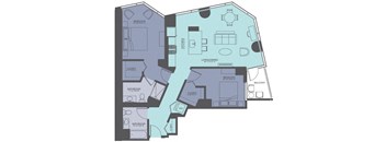 Floor Plan at Moment, Chicago, IL 60611