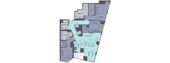 Floor Plan at Moment, Chicago, IL 60611