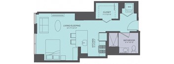 Floor Plan at Moment, Chicago, IL 60611