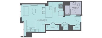 Floor Plan at Moment, Chicago, IL 60611