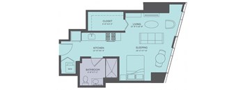 Floor Plan at Moment, Chicago, IL 60611