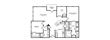 Casita Floor Plan at The Monterey by Windsor