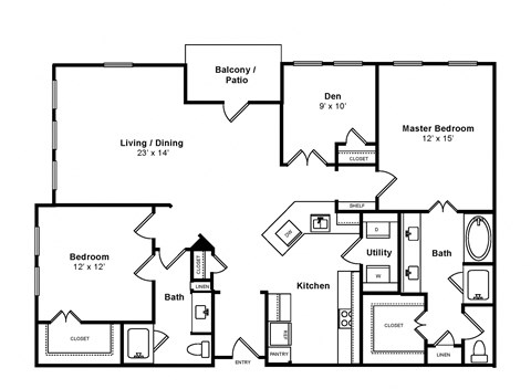 Casita Floor Plan at The Monterey by Windsor