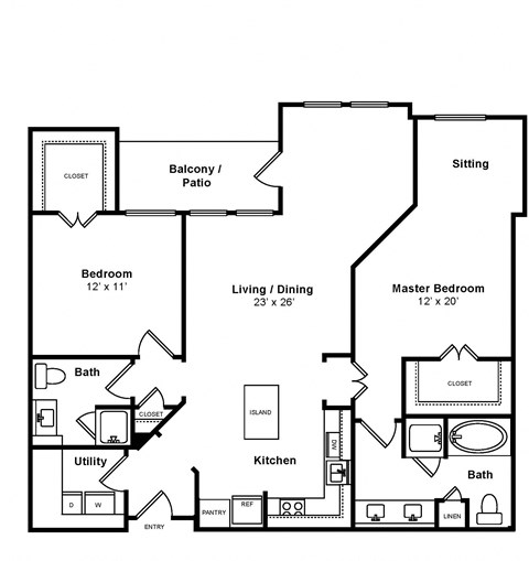 Montecito Floor Plan at The Monterey by Windsor