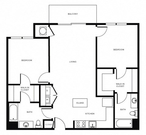 Floor Plan at Morningside Atlanta by Windsor, Georgia, 30324