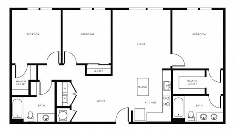 Floor Plan at Morningside Atlanta by Windsor, Georgia, 30324