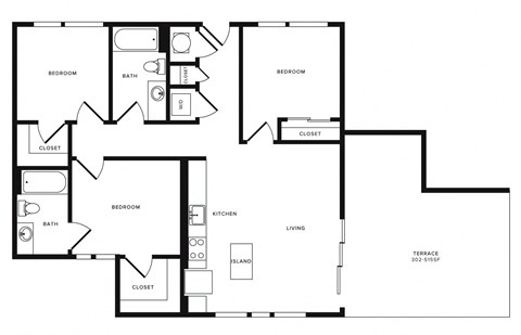 Floor Plan at Morningside Atlanta by Windsor, Georgia, 30324