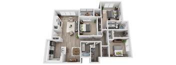 3 bedroom 2 bathroom floor plan Fat Windsor Addison Park, North Carolina