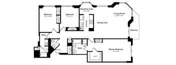 New York floor plan at Windsor at Mariners, Edgewater, NJ