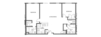 the floor plan for the second floor of the tower block