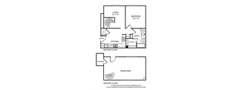 a floor plan of a house with bedrooms and a bathroom