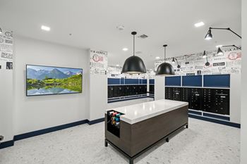 Community Mailroom at Windsor Ludlam Trail, an apartment complex in Miami, FL.