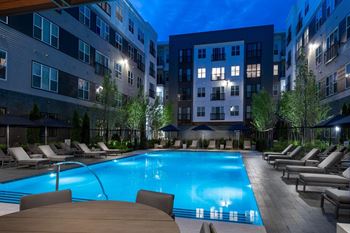 Pristine swimming pool at Windsor Mystic River, Massachusetts, 02155