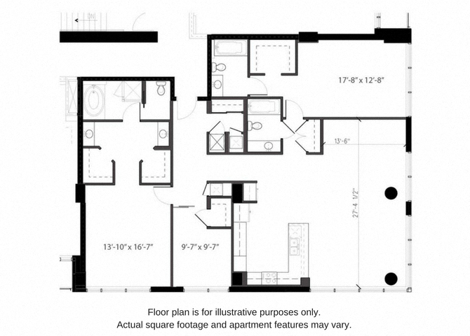 Floor plan at The Martin, Seattle, WA