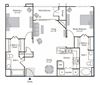 Floorplan at Pavona Apartments, 760 N. 7th Street, San Jose, CA, 95112