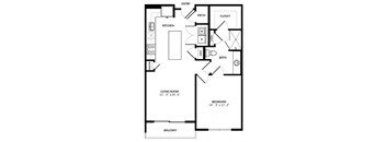 A9 floor plan at Windsor Preston, Plano, TX