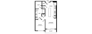 A1 floor plan at Windsor Preston, 7950 Preston Road, 75024