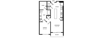 A1 floor plan at Windsor Preston, 7950 Preston Road, 75024