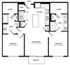 B1 floor plan B1 floor plan at Windsor Preston, 7950 Preston Road, 75024