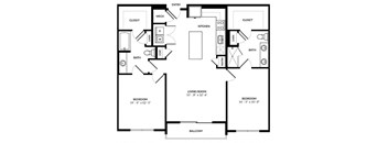 B4 floor plan at Windsor Preston, Plano, Texas