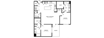 B5 floor plan at Windsor Preston, TX, 75024