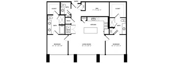 B6 floor plan at Windsor Preston, 7950 Preston Road, 75024