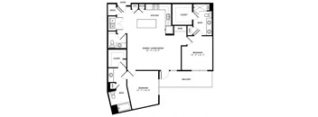 B7 floor plan at Windsor Preston, 7950 Preston Road, Plano