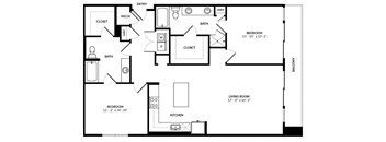 B8 floor plan at Windsor Preston, Plano, TX