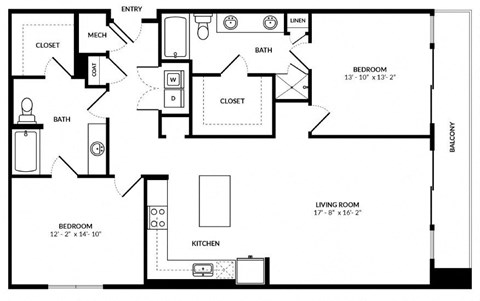 B8 floor plan at Windsor Preston, Plano, TX