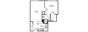 A1_Dimension_V3 floor plan at Renaissance Tower, Los Angeles, California