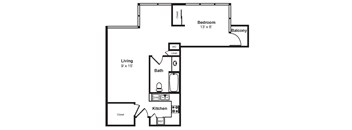 A4_Dimension_V3 floor plan at Renaissance Tower, Los Angeles, California