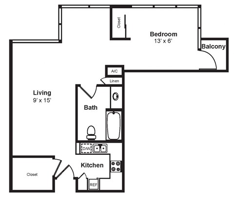 A4_Dimension_V3 floor plan at Renaissance Tower, Los Angeles, California