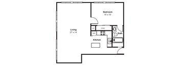 A6_Dimension_V3 floor plan at Renaissance Tower, California, 90015