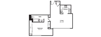 A7_Dimensions_V3 floor plan at Renaissance Tower, Los Angeles, California