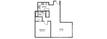 A8_Dimension_V3 floor plan at Renaissance Tower, Los Angeles, CA