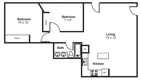 C4_Dimension_V3 floor plan at Renaissance Tower, Los Angeles, CA