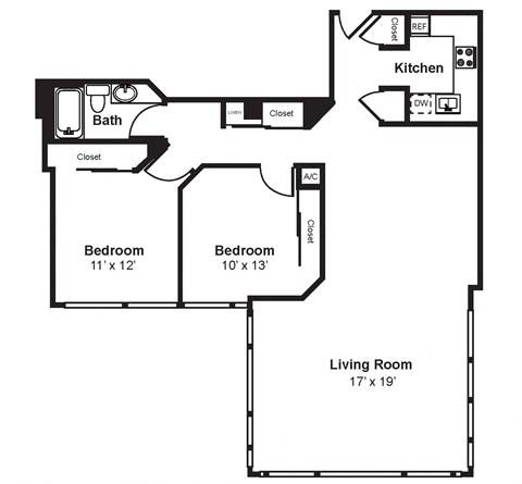 C5_Dimension_V3 floor plan at Renaissance Tower, California, 90015
