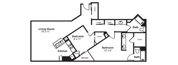 D3_Dimension_V3 floor plan at Renaissance Tower, California, 90015