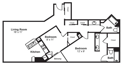 D3_Dimension_V3 floor plan at Renaissance Tower, California, 90015