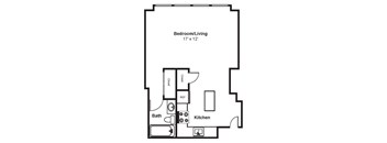 S2_Dimension_V3 floor plan at Renaissance Tower, Los Angeles, California