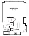S2_Dimension_V3 floor plan S2_Dimension_V3 floor plan at Renaissance Tower, Los Angeles, California