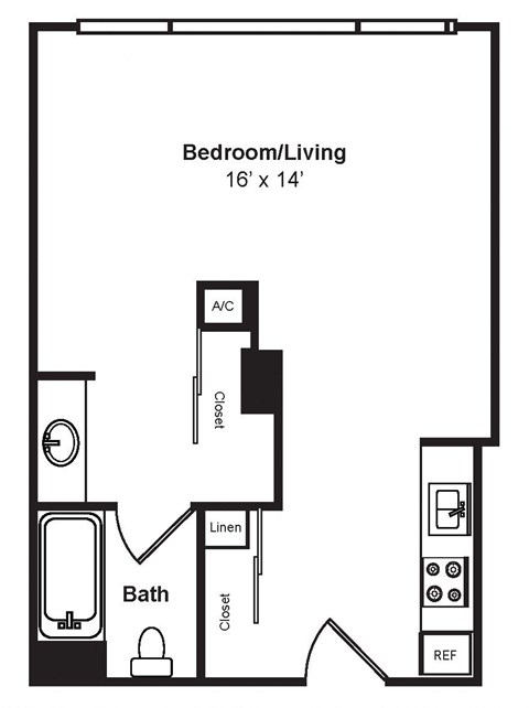 S3_Dimension_V3 floor plan at Renaissance Tower, Los Angeles, CA