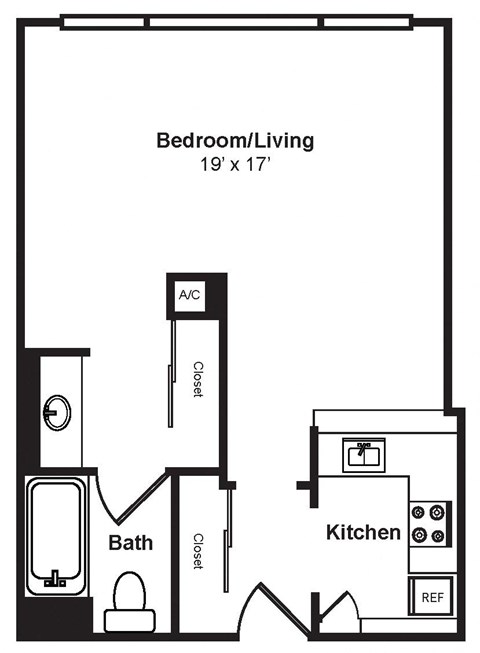S5_Dimensions_V3 floor plan at Renaissance Tower, Los Angeles, California