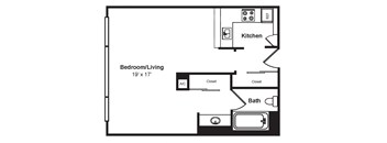 S6_Dimension_V3 floor plan at Renaissance Tower, Los Angeles, CA
