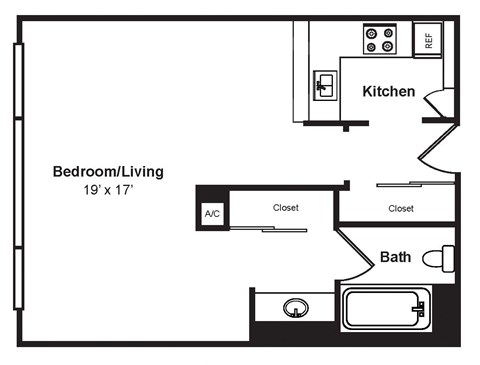 S6_Dimension_V3 floor plan at Renaissance Tower, Los Angeles, CA