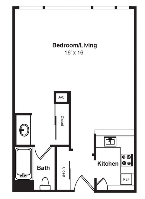 S7_Dimension_V3 floor plan at Renaissance Tower, Los Angeles, CA