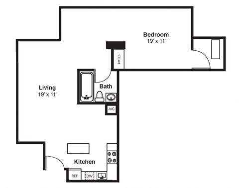 S8_Dimension_V3 floor plan at Renaissance Tower, California, 90015