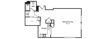 S9_Dimension_V3 floor plan at Renaissance Tower, Los Angeles, California