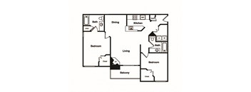 B1 Floor Plan at Windsor on White Rock Lake, Dallas, TX