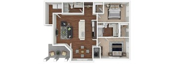 B1 3d Floor Plan, Retreat at the Flatirons, Broomfield, CO 80020
